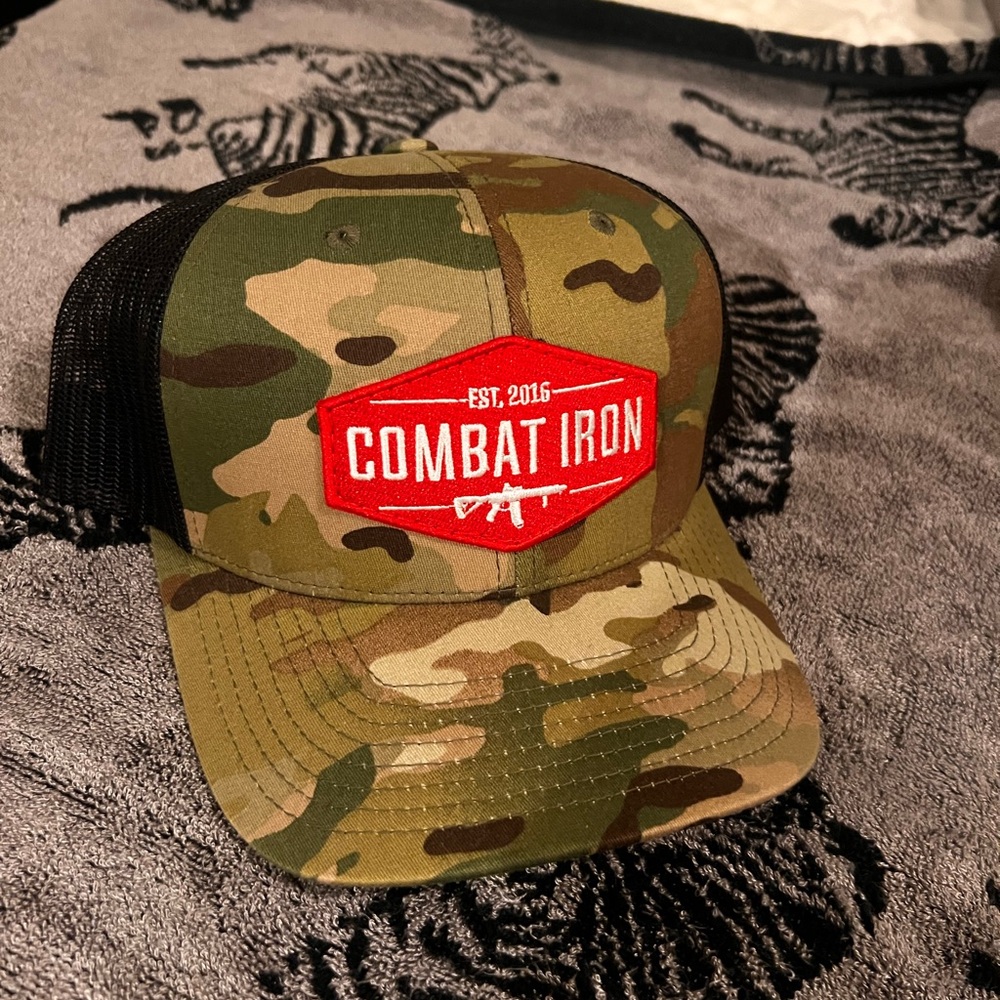 Combat Iron Camo Trucker Hat